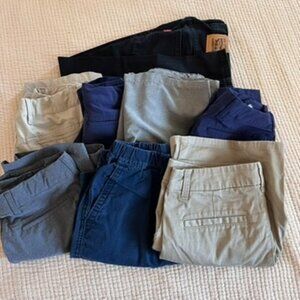 Boys Size 7 School Golf Shorts Uniform & 1 Pants Mixed Brand 8 Piece Bundle Levi